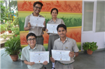 Shubham Gautam,Charu Pnadey aSimran Sing and Saiyam Bhatngar.First in ICSE and ISC Inter-School Frank Anthony Memmorial English Debate